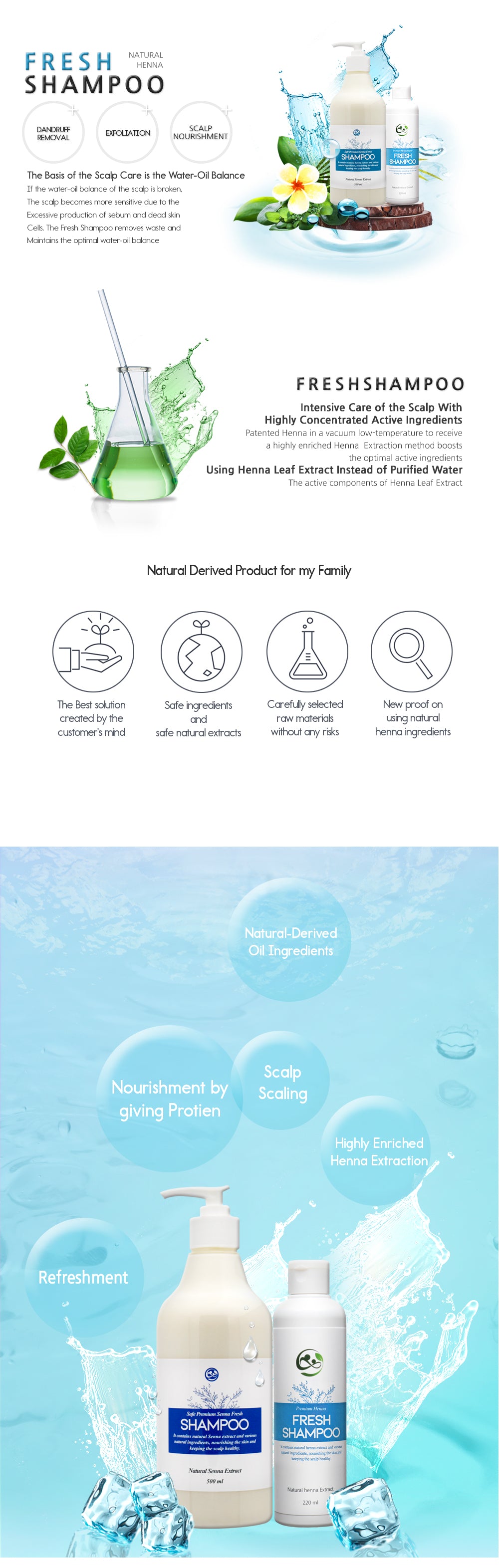 Safe premium henna fresh shampoo 220ml