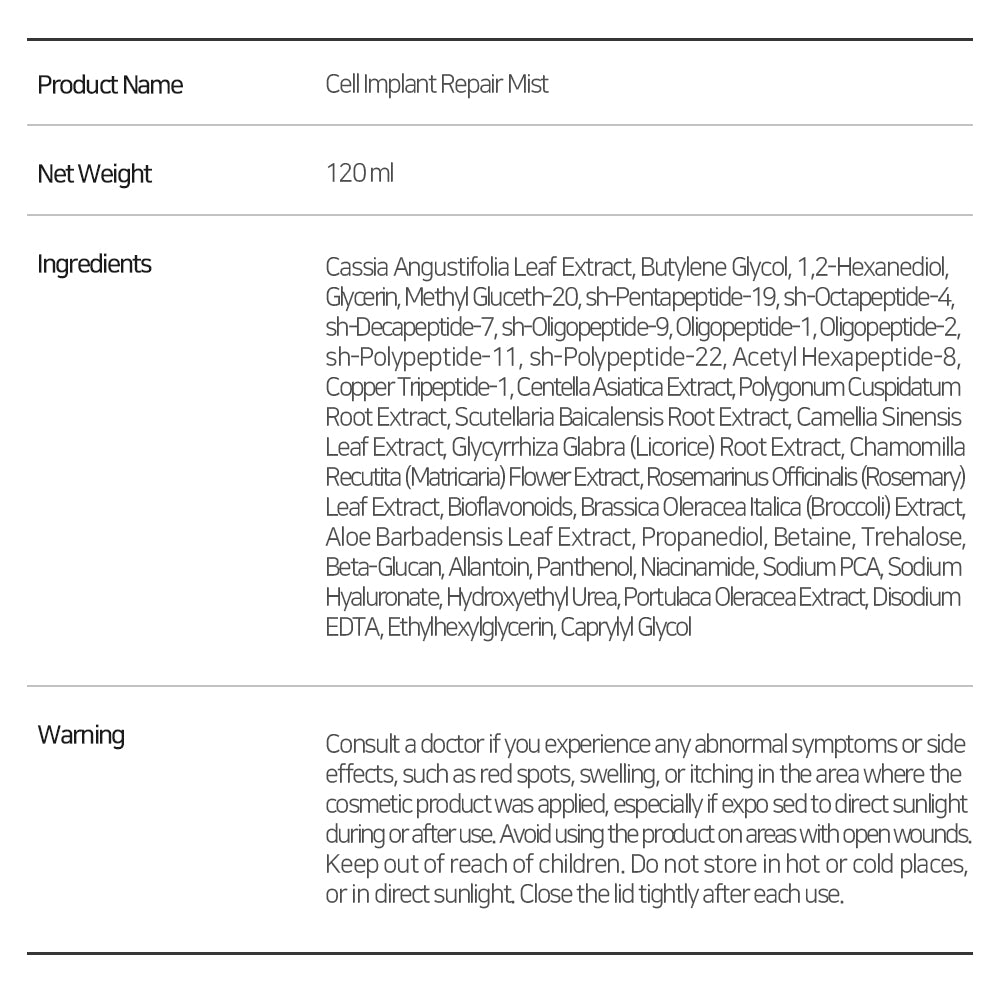 Cell Implant Repair Mist 120ml