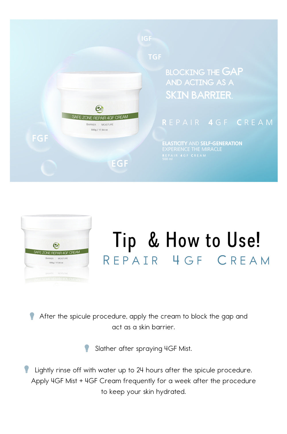 Safe Zone REPAIR 4GF CREAM 500g
