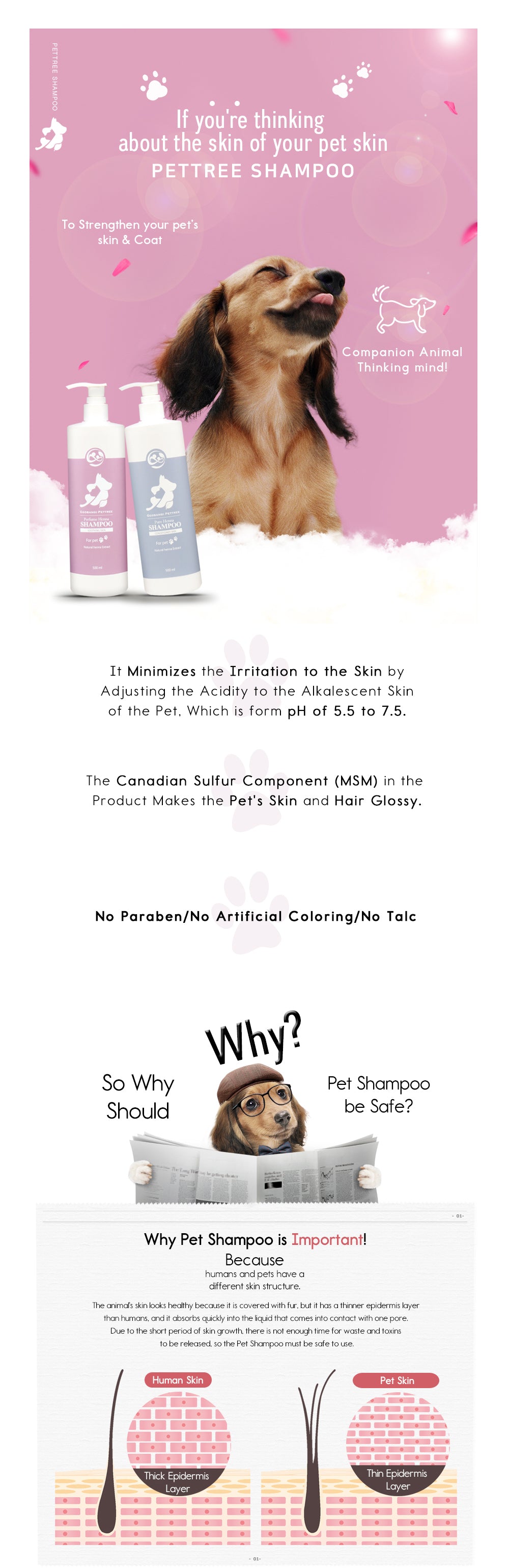 Cobain Pettree Pure Henna Shampoo (Long Fur) 500ml