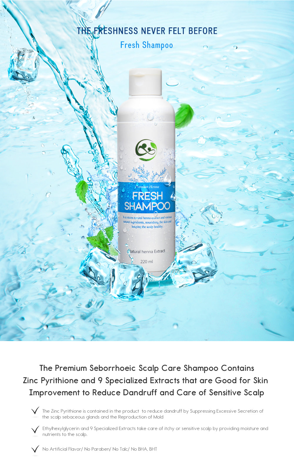 Safe premium henna fresh shampoo 220ml