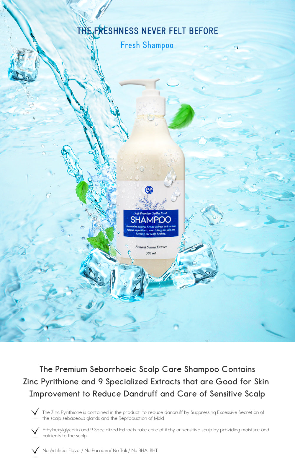 SAFE PREMIUM HENNA FRESH SHAMPOO 500ml