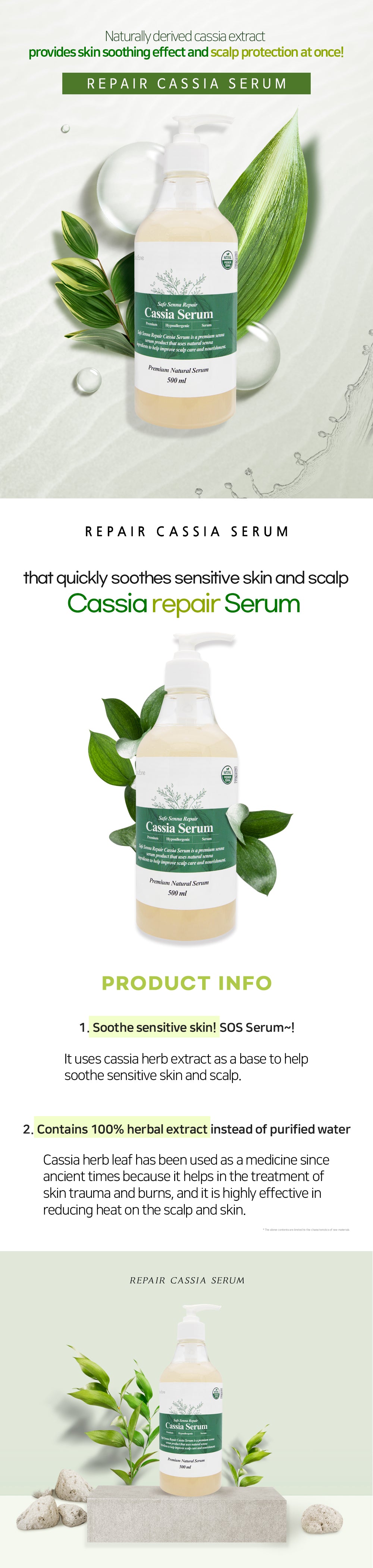 Safe Senna Repair Cassia Serum 500ml