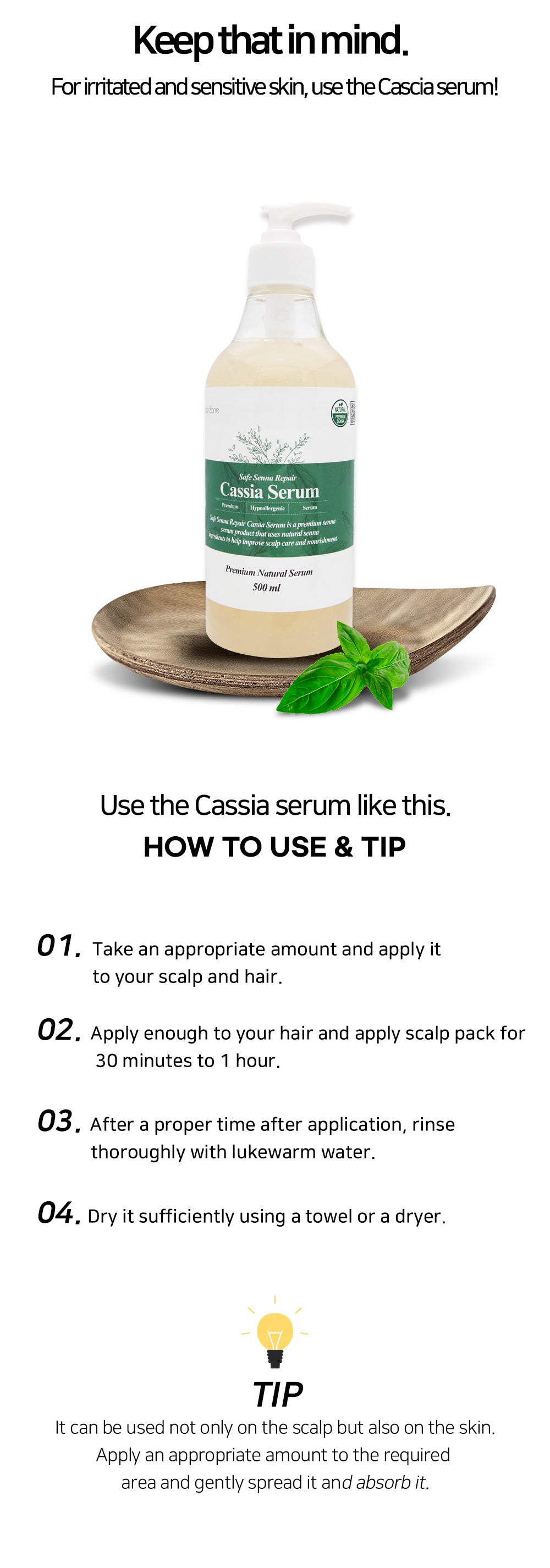 Safe Senna Repair Cassia Serum 500ml