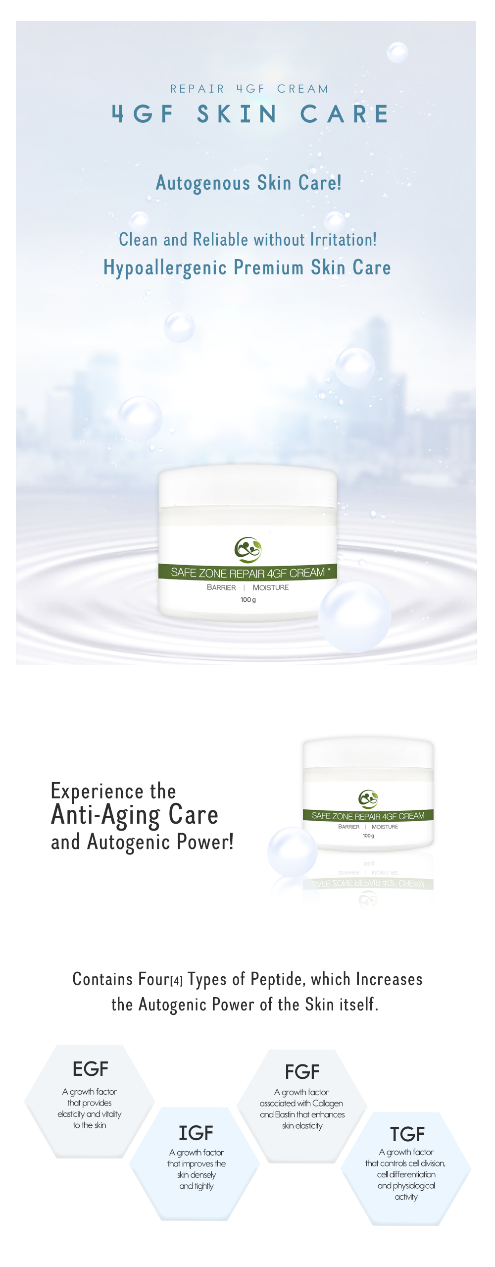 Safe Zone REPAIR 4GF CREAM 100g