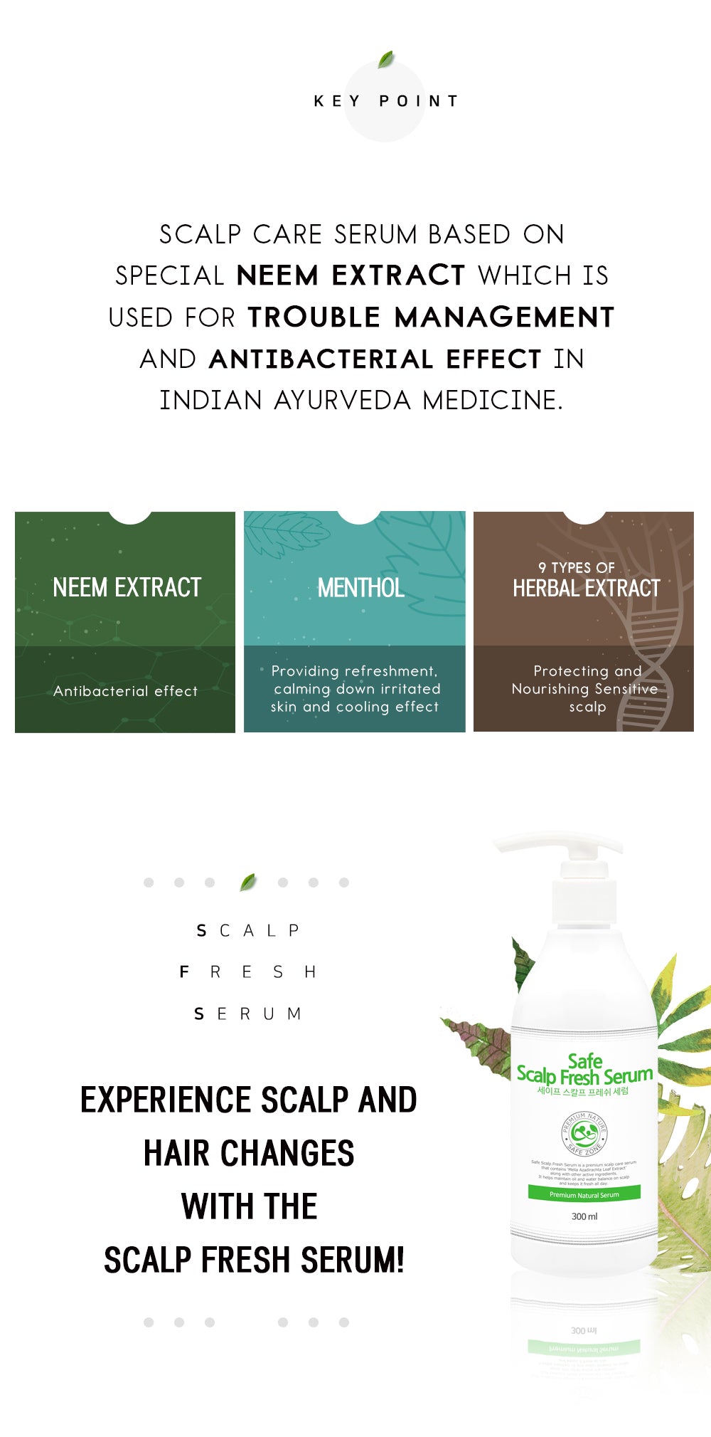 Safe Scalp Fresh Serum (Neem Gel) 300ml