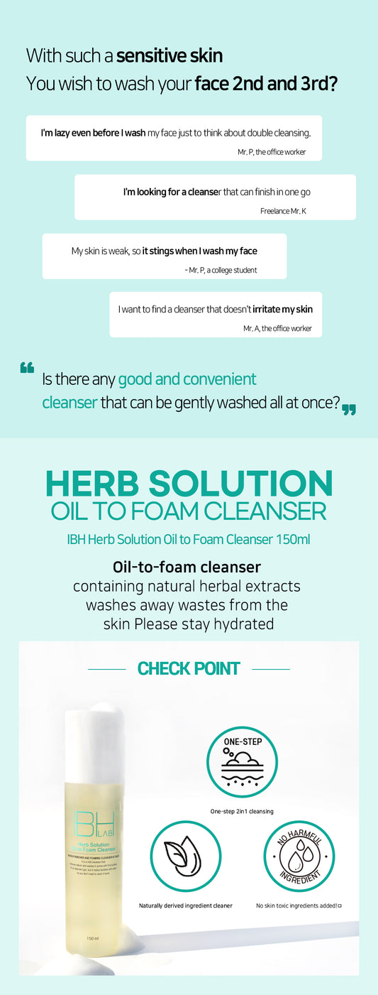 ILAB Herb Solution Oil-to-Foam Cleanser 150ml