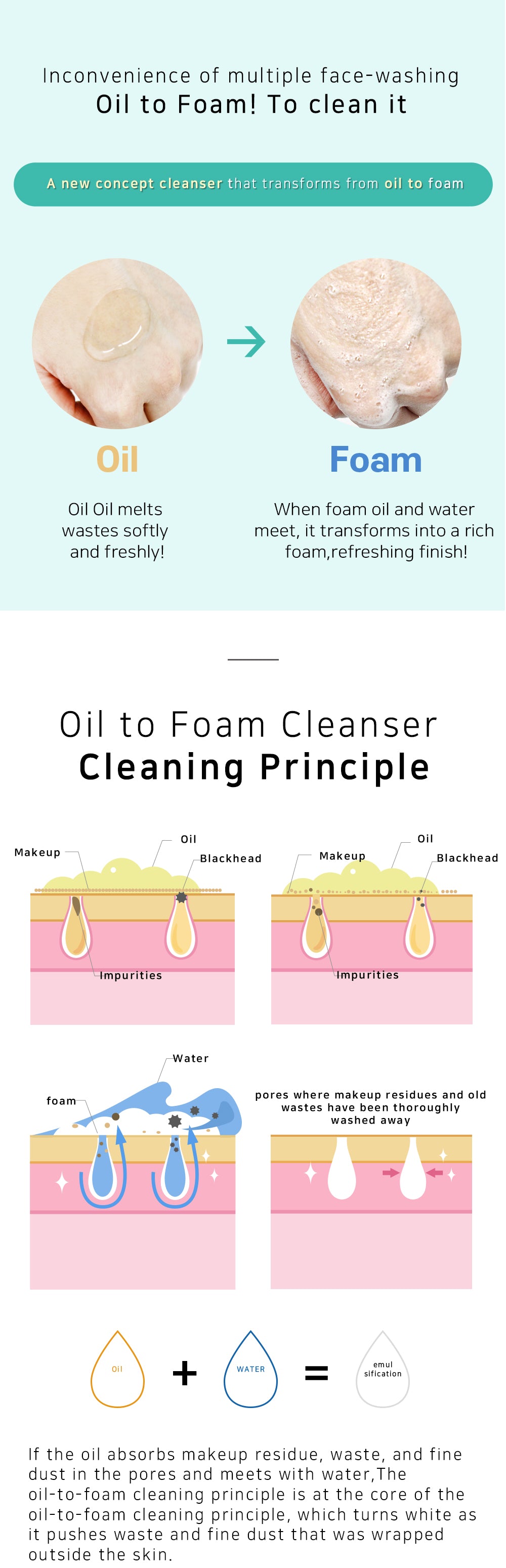 ILAB Herb Solution Oil-to-Foam Cleanser 150ml