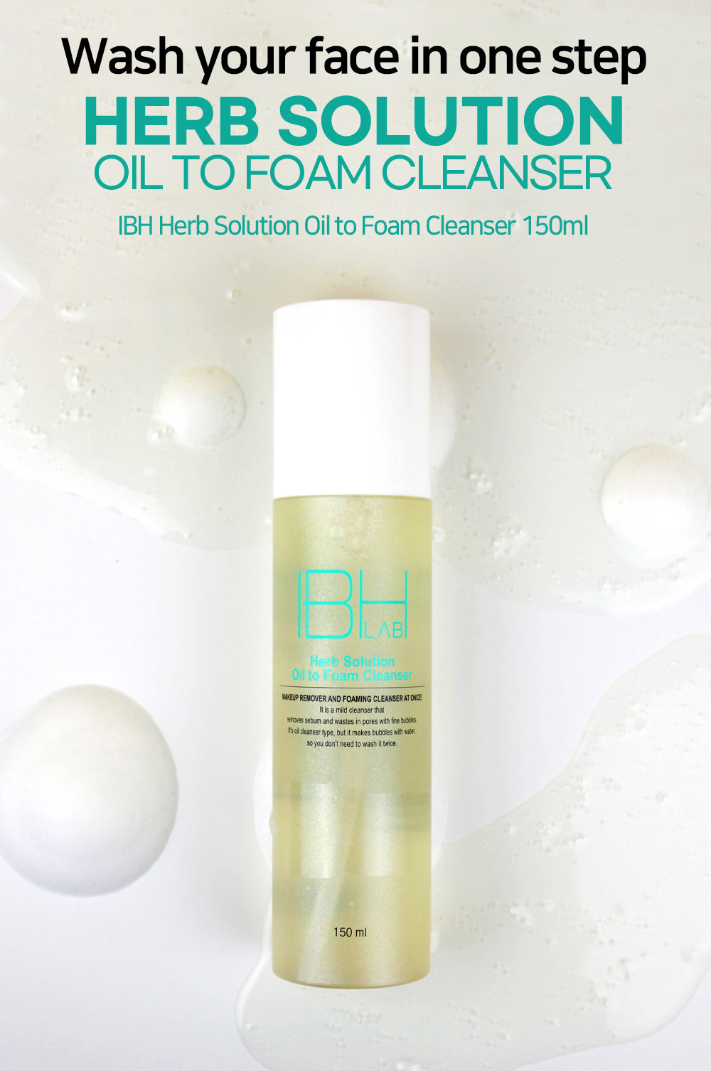ILAB Herb Solution Oil-to-Foam Cleanser 150ml
