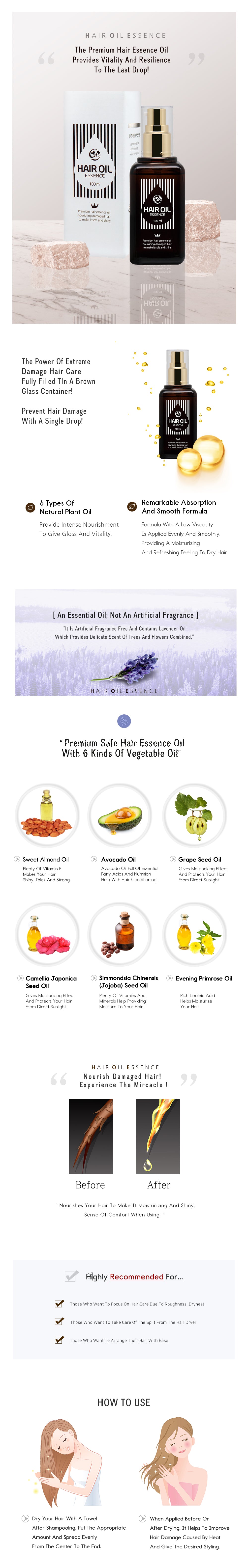 Premium Safe Hair Essence Oil 100ml