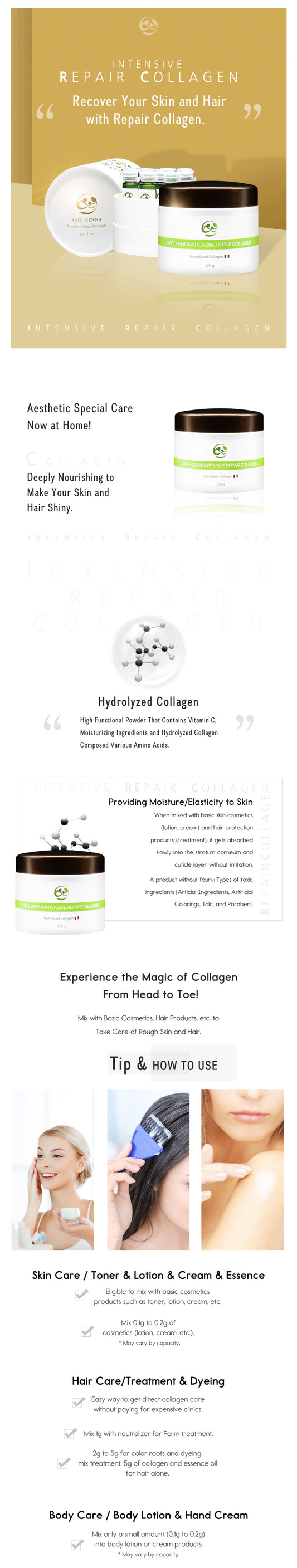 Safe Henna Intensive Repair Collagen 120g