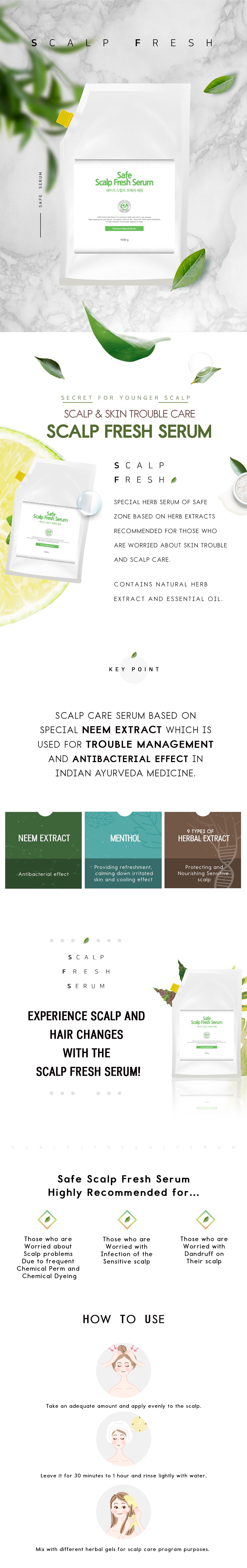 Safe scalp fresh serum (neem gel) 1.5kg