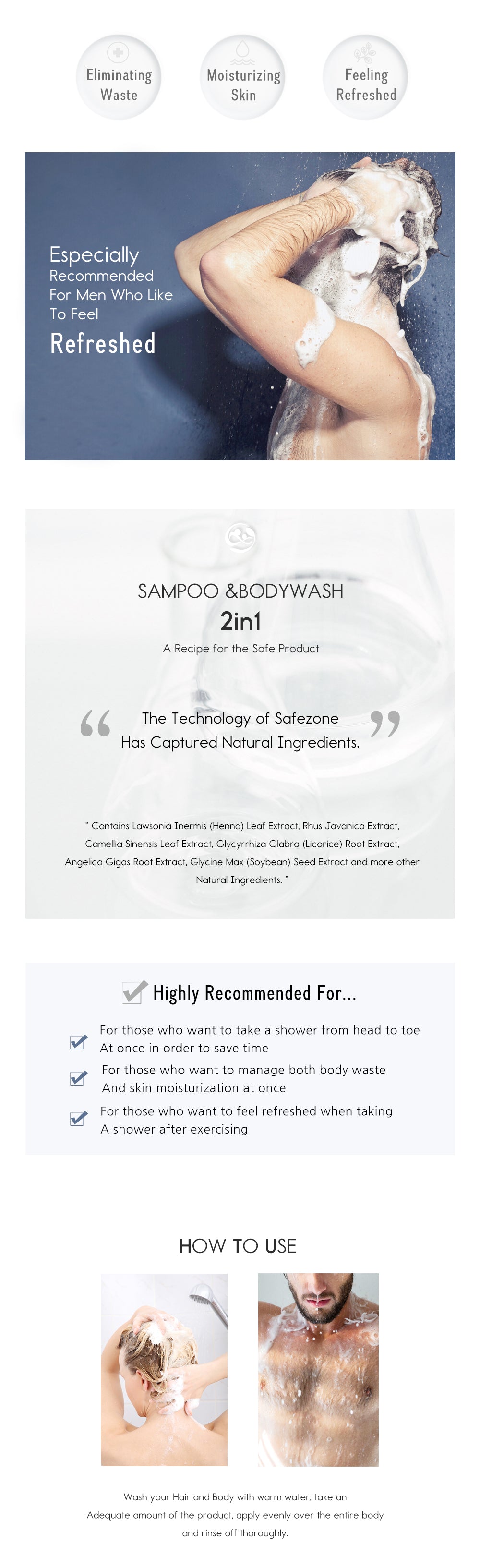 Shampoo & Body Wash 2 in 1 - 1000ml