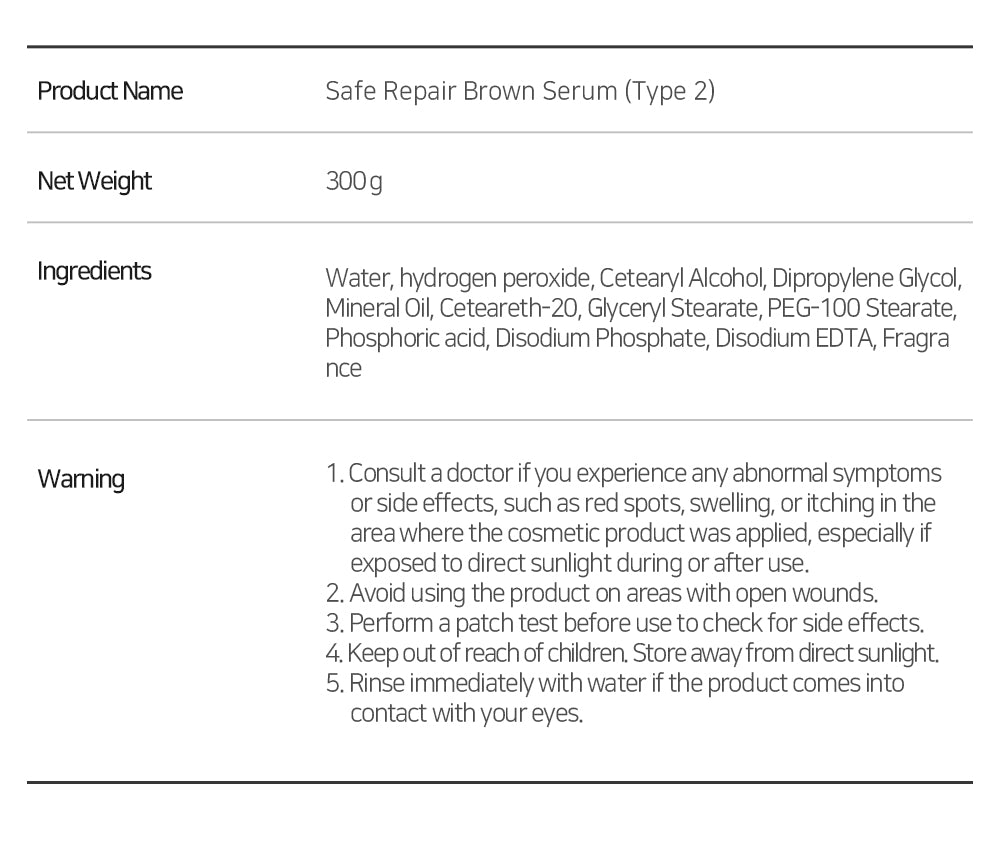 Safe Repair Brown Serum [Type 2] 300g
