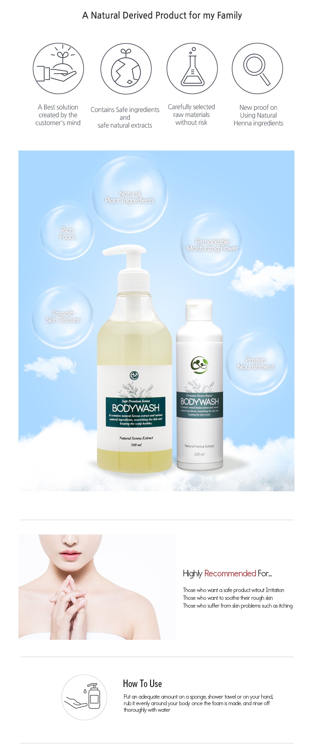 Safe Premium Senna Repair Body Wash 500ml