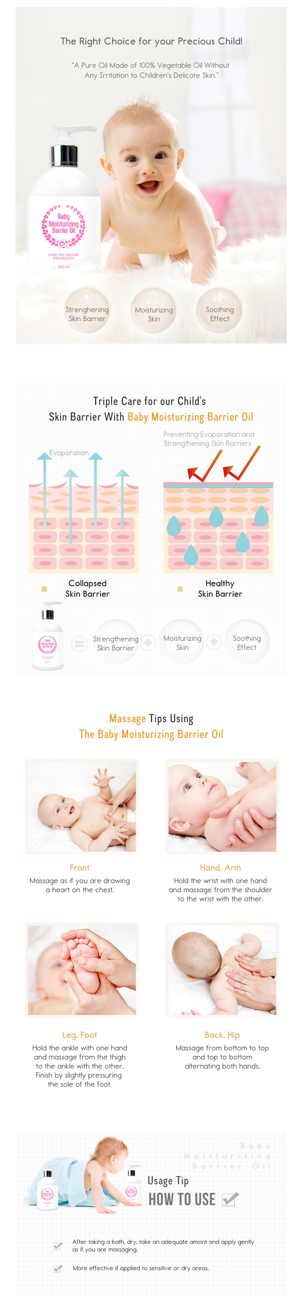 Baby Moisturizing Barrier Oil 300ml