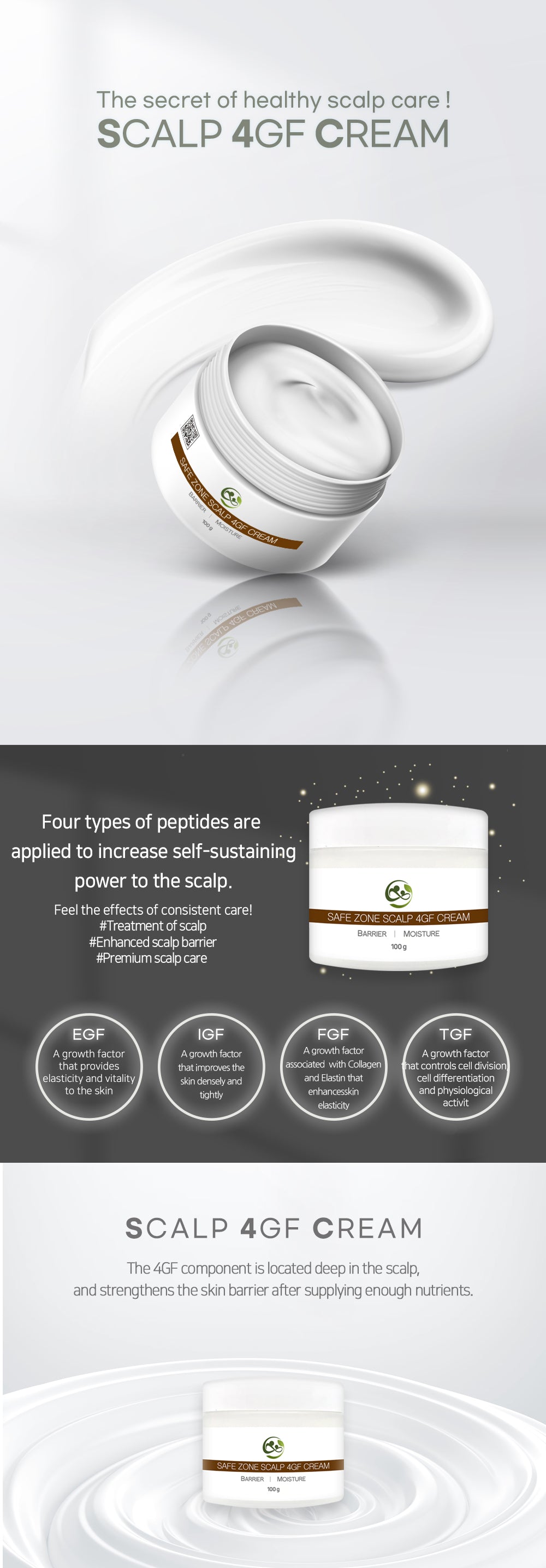 Safe zone scalp 4GF cream 100g