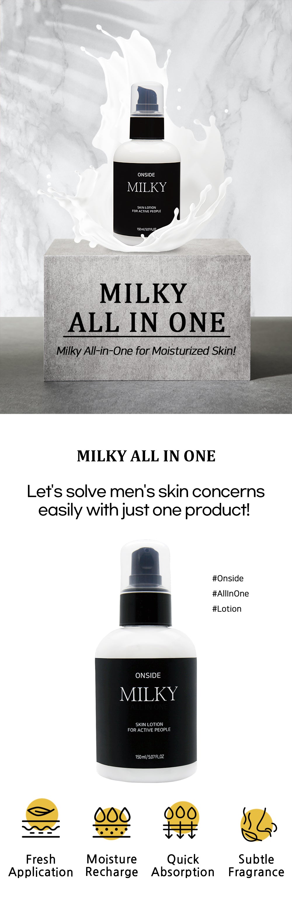 ONSIDE milky all-in-one 150ml