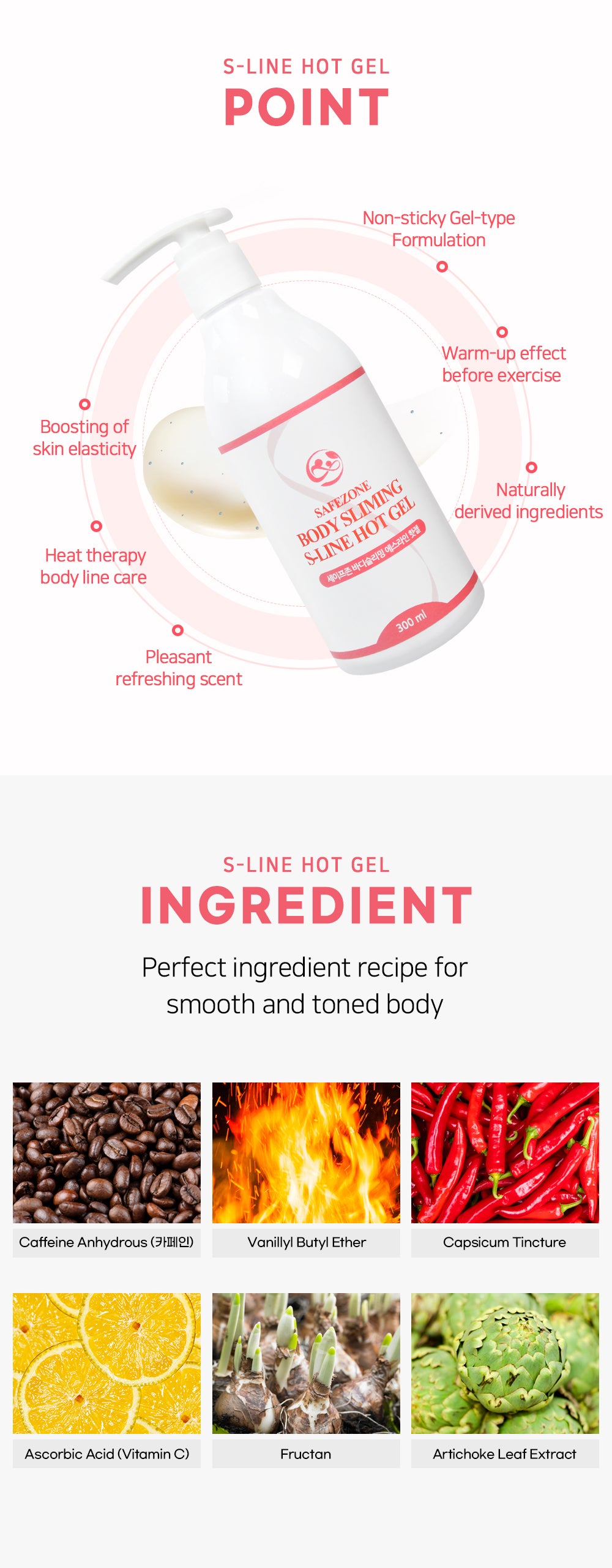 SAFEZONE Body Slimming S-Line Hot Gel 300ml