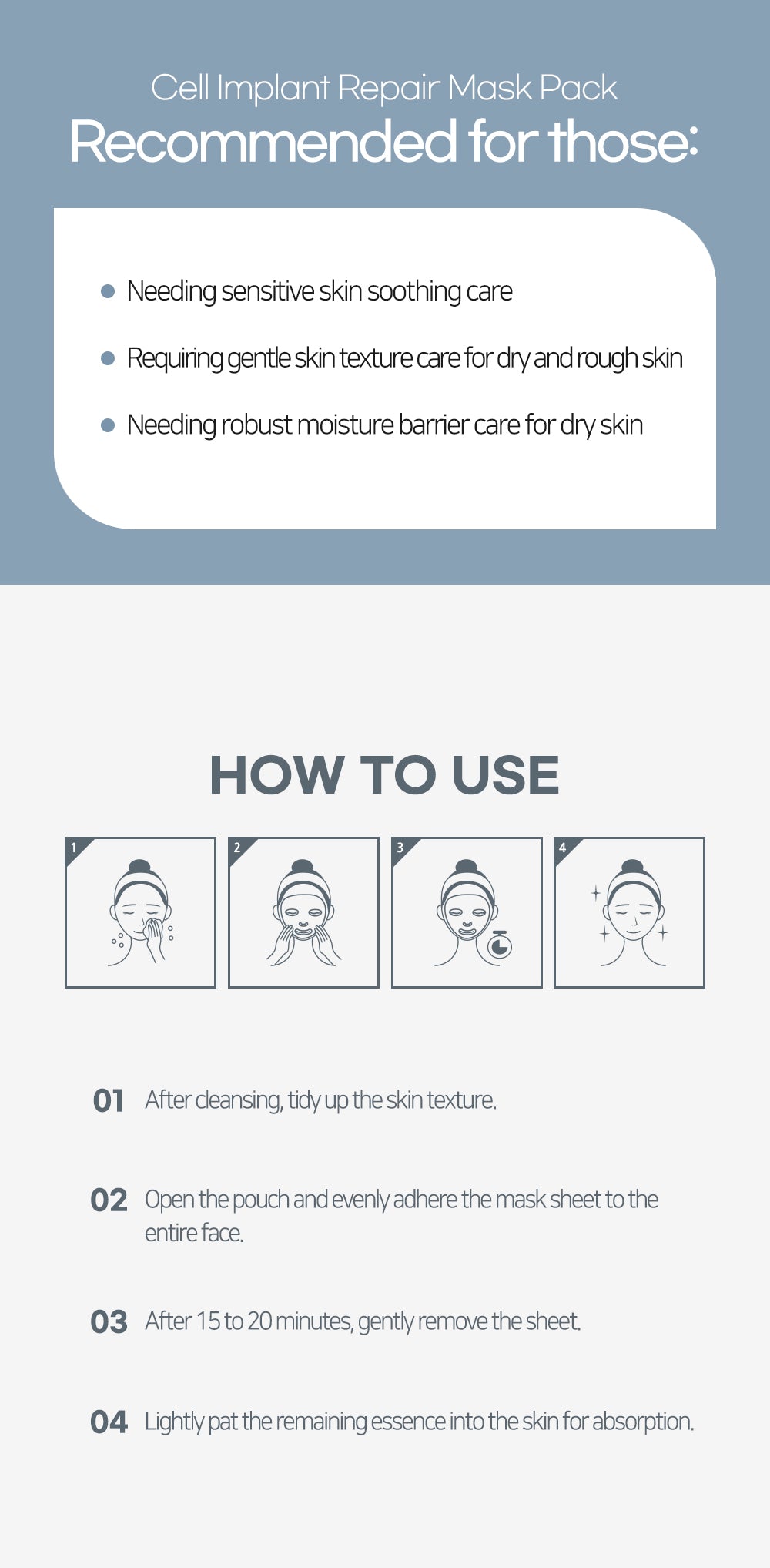 Cell Implant Repair Mask Pack 25g × 10ea