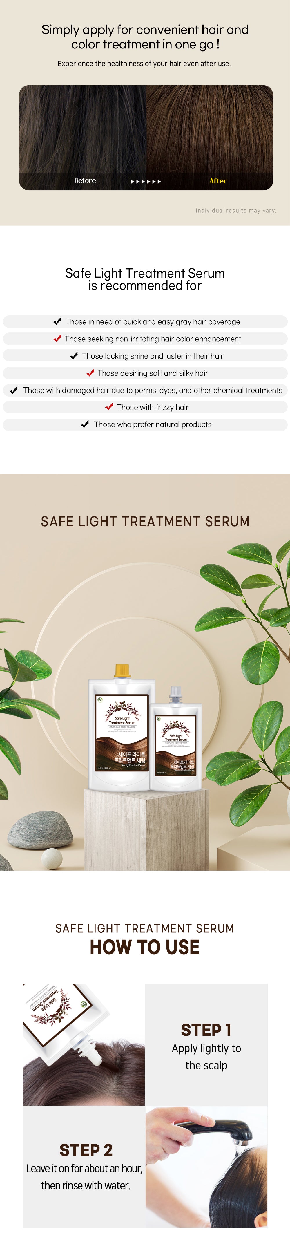 Safe light treatment serum 100g